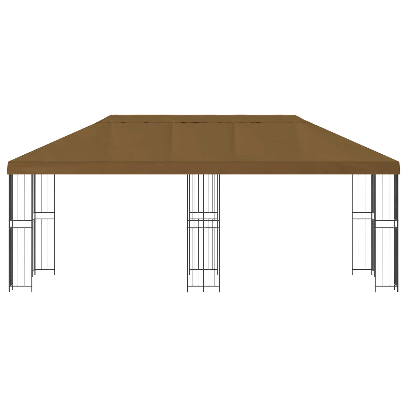 vidaXL Garden Gazebo 6 x 3 m Taupe Polyester and Steel 190 gsm 3