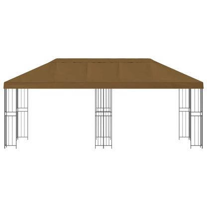 vidaXL Garden Gazebo 6 x 3 m Taupe Polyester and Steel 190 gsm 3