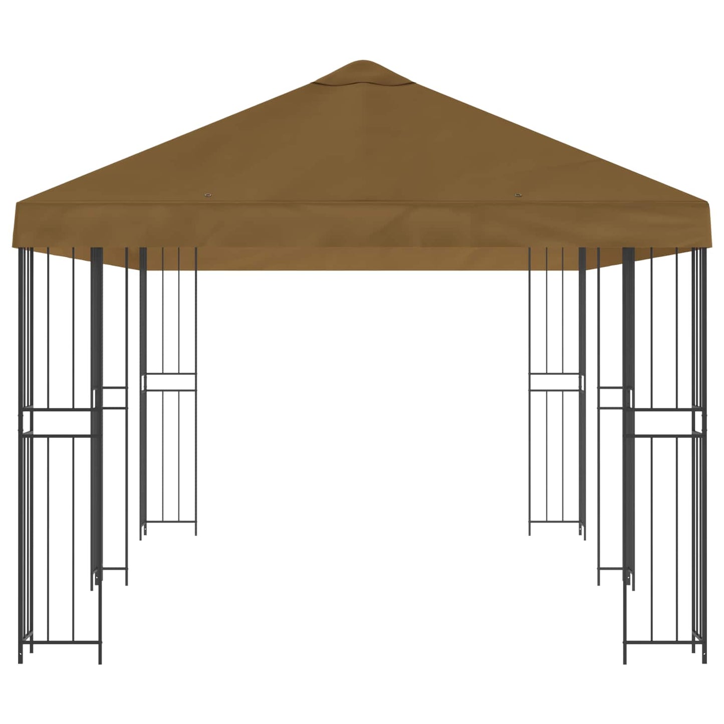 vidaXL Garden Gazebo 6 x 3 m Taupe Polyester and Steel 190 gsm 4