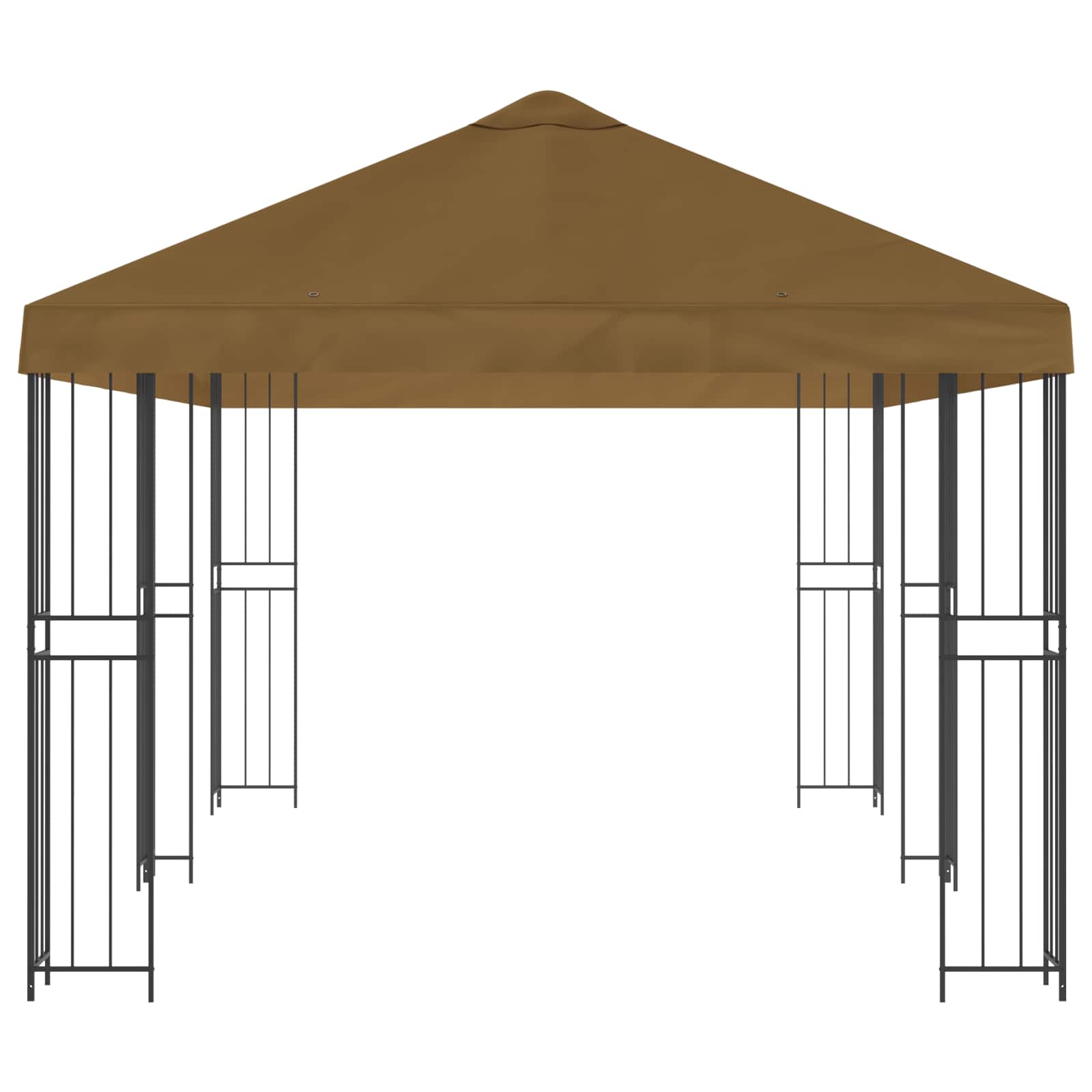 vidaXL Garden Gazebo 6 x 3 m Taupe Polyester and Steel 190 gsm 4