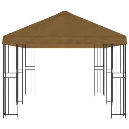 vidaXL Garden Gazebo 6 x 3 m Taupe Polyester and Steel 190 gsm 4
