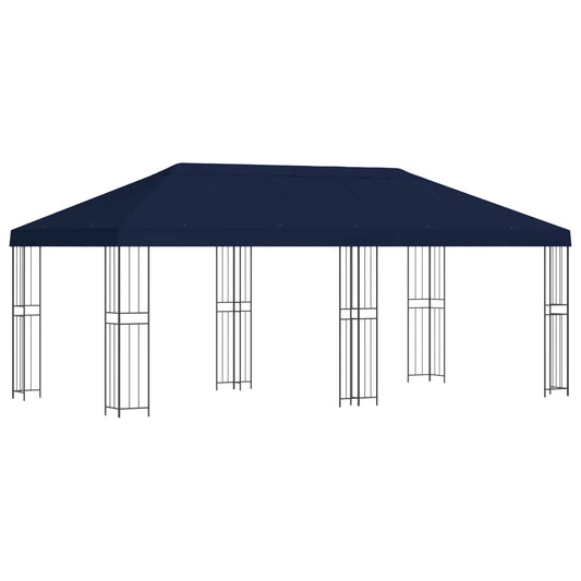 vidaXL Garden Gazebo 6 x 3 m Blue Polyester and Steel 190 gsm 2