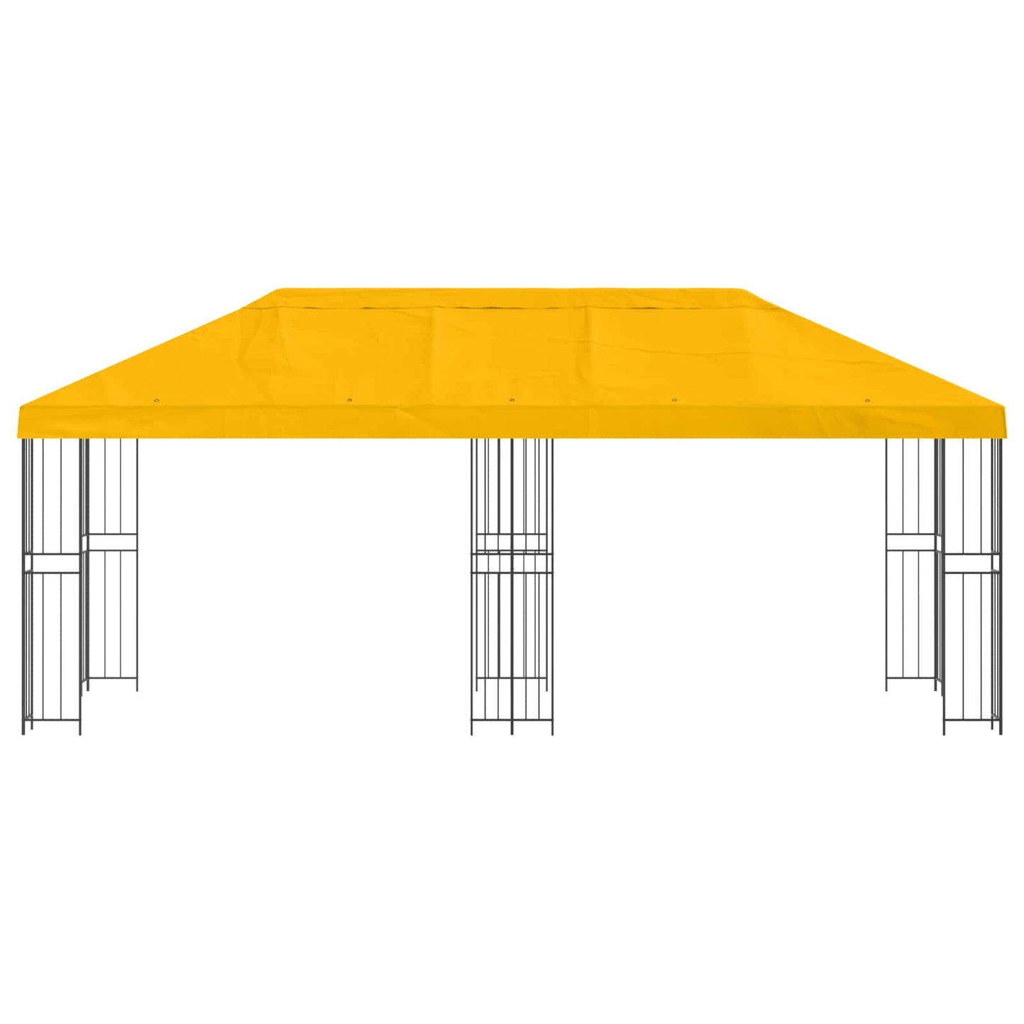 vidaXL Garden Gazebo 6 x 3 m Yellow Polyester and Steel 190 gsm 3