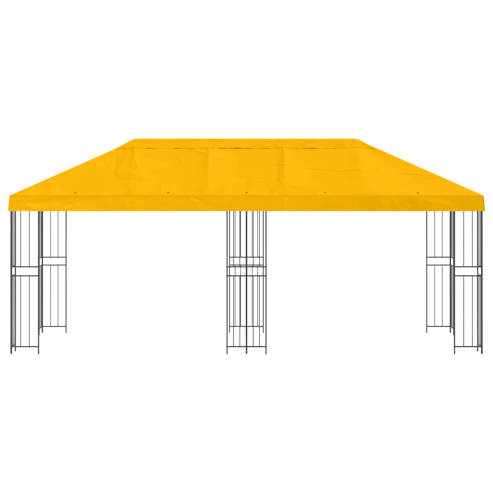 vidaXL Garden Gazebo 6 x 3 m Yellow Polyester and Steel 190 gsm 3