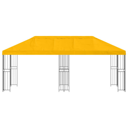 vidaXL Garden Gazebo 6 x 3 m Yellow Polyester and Steel 190 gsm 3