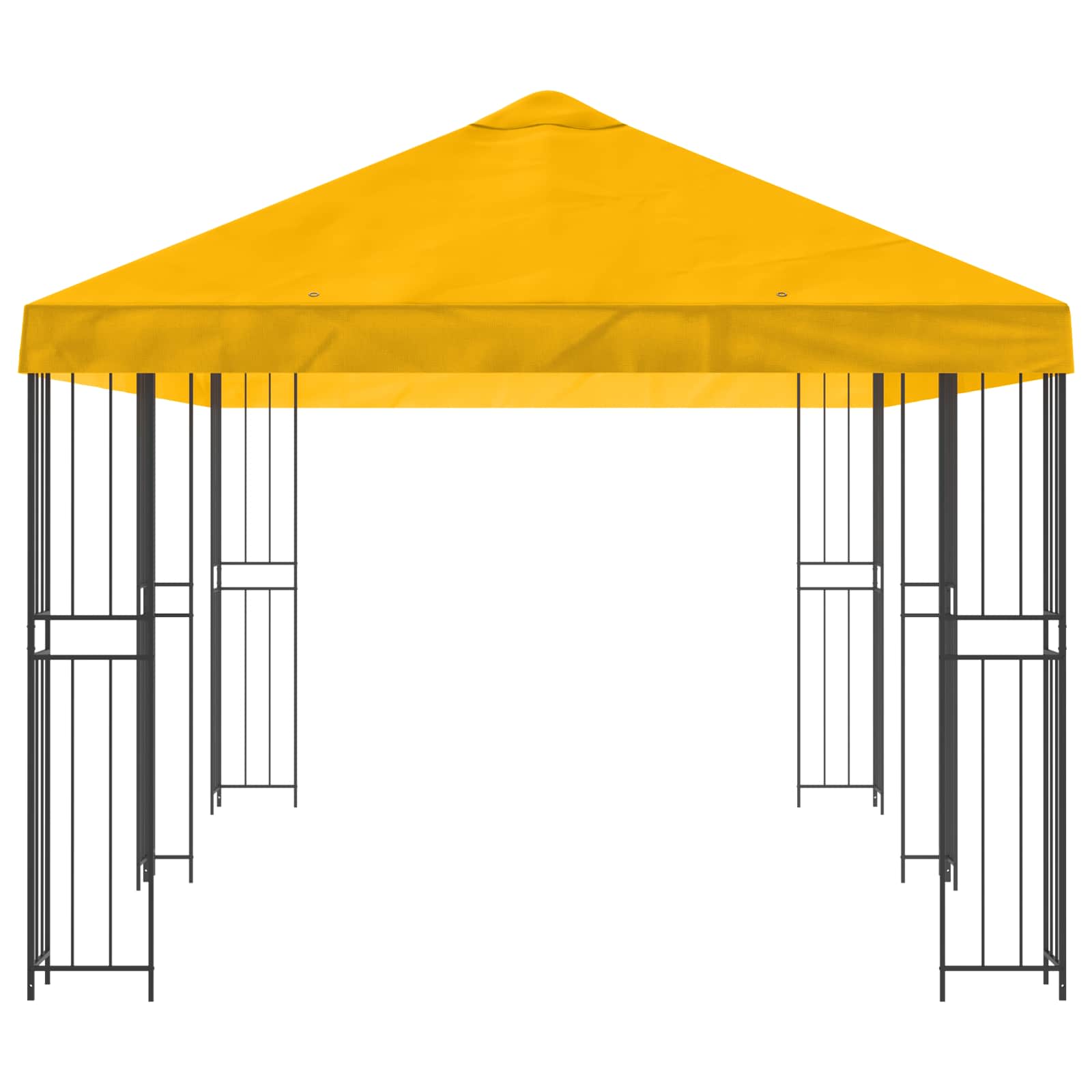 vidaXL Garden Gazebo 6 x 3 m Yellow Polyester and Steel 190 gsm 4
