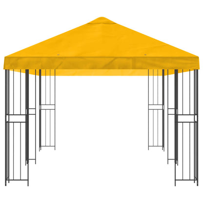 vidaXL Garden Gazebo 6 x 3 m Yellow Polyester and Steel 190 gsm 4