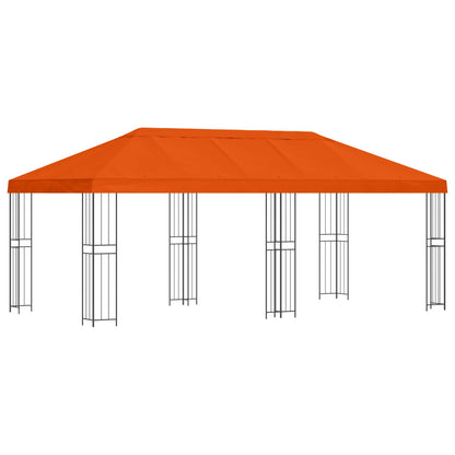 vidaXL Garden Gazebo 6 x 3 m Orange Polyester and Steel 190 gsm 2