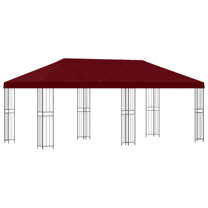 vidaXL Garden Gazebo 6 x 3 m Burgundy Polyester and Steel 190 gsm 2