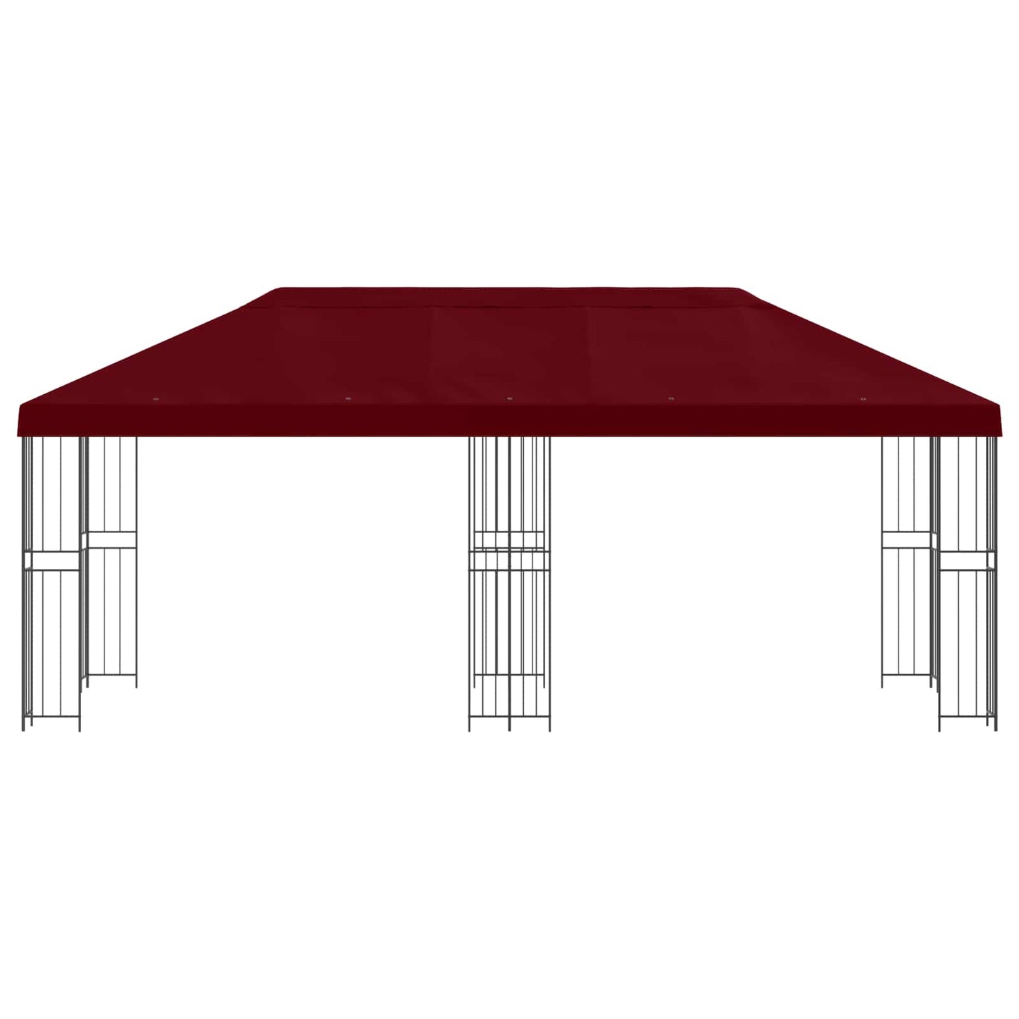 vidaXL Garden Gazebo 6 x 3 m Burgundy Polyester and Steel 190 gsm 3