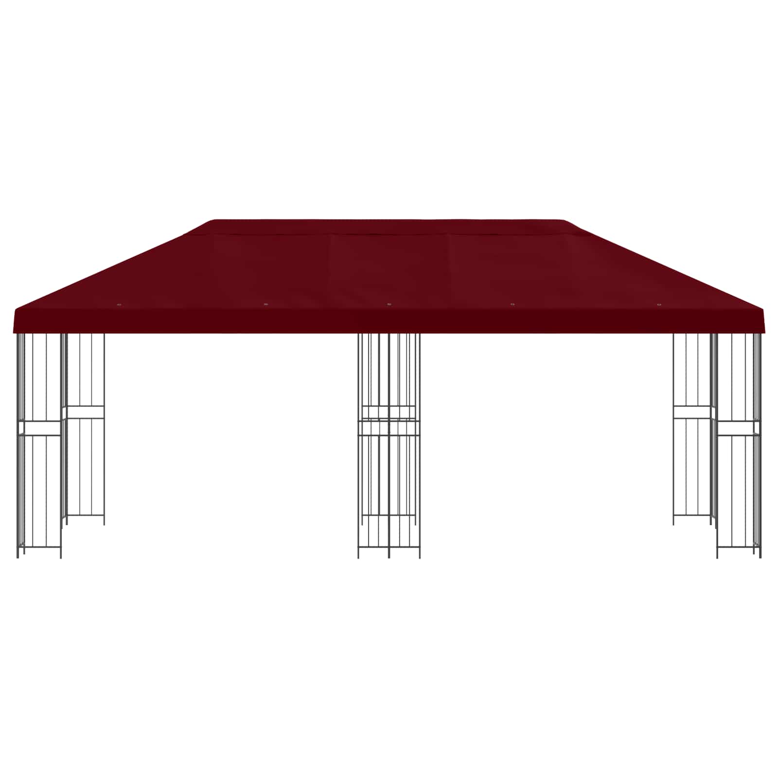 vidaXL Garden Gazebo 6 x 3 m Burgundy Polyester and Steel 190 gsm 3