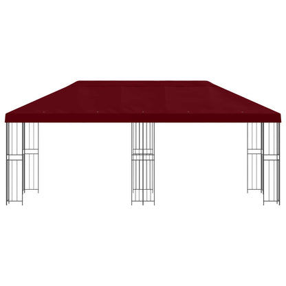 vidaXL Garden Gazebo 6 x 3 m Burgundy Polyester and Steel 190 gsm 3