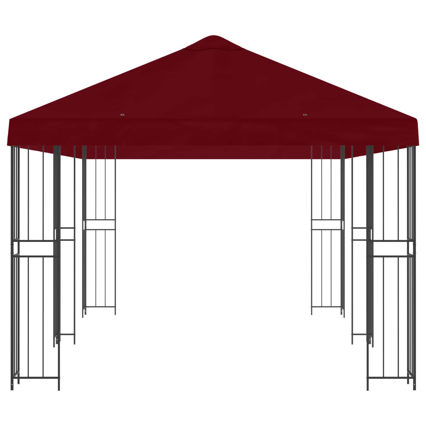 vidaXL Garden Gazebo 6 x 3 m Burgundy Polyester and Steel 190 gsm 4