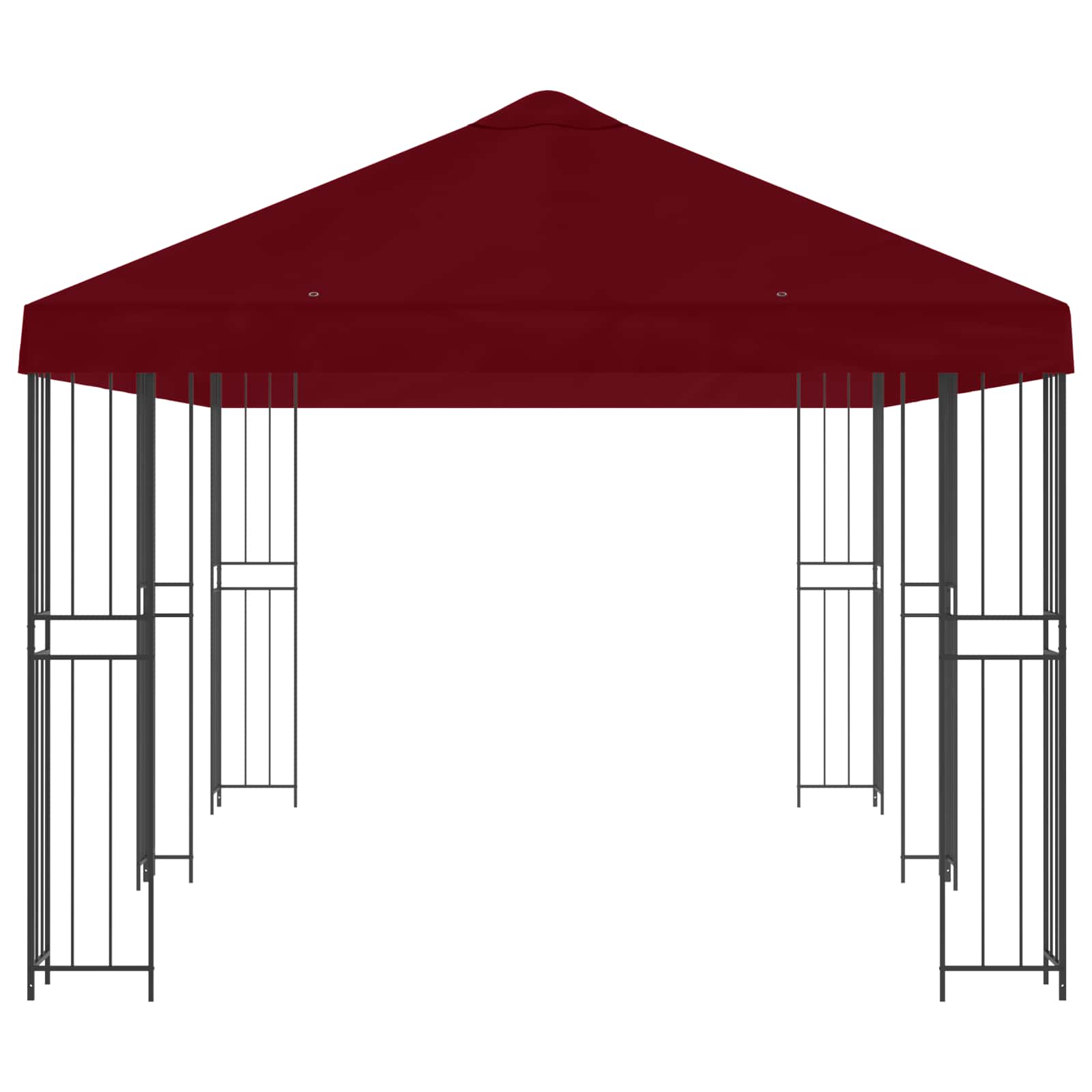 vidaXL Garden Gazebo 6 x 3 m Burgundy Polyester and Steel 190 gsm 4
