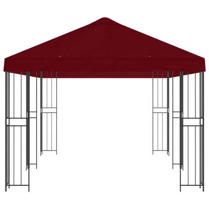 vidaXL Garden Gazebo 6 x 3 m Burgundy Polyester and Steel 190 gsm 4