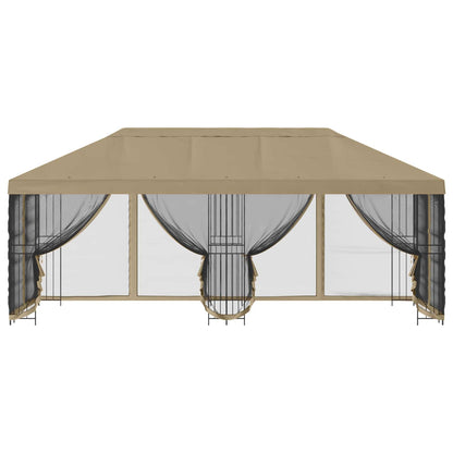 vidaXL 6 x 3 m Beige Polyester and Steel 190 gsm 3