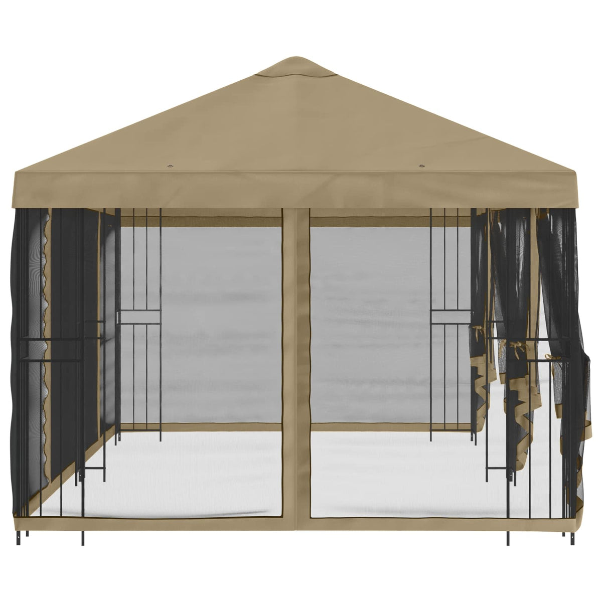 vidaXL 6 x 3 m Beige Polyester and Steel 190 gsm 4