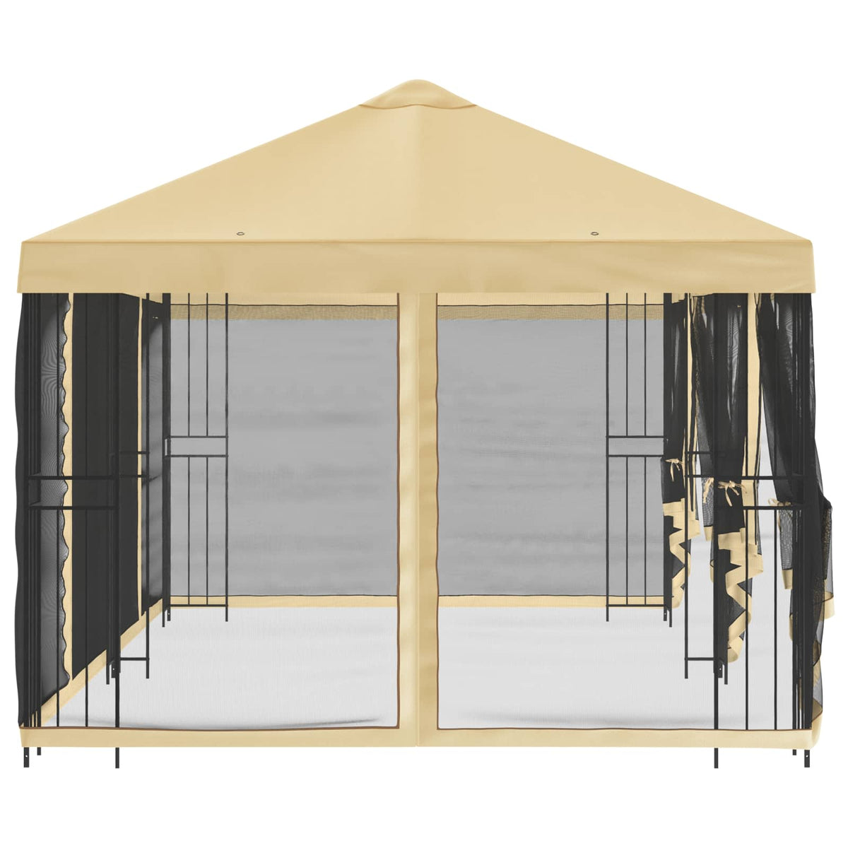 vidaXL 6 x 3 m Cream Polyester and Steel 190 gsm 4