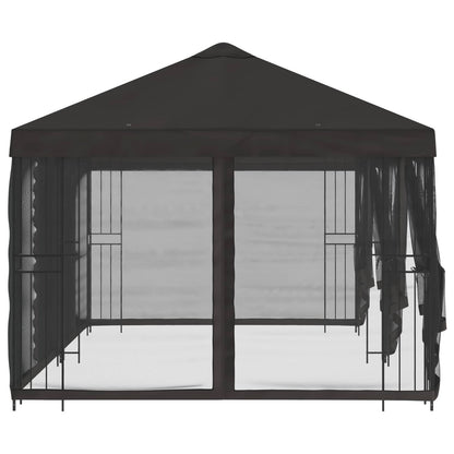 vidaXL Garden Gazebo with Sidewalls 6 x 3 m Anthracite 4