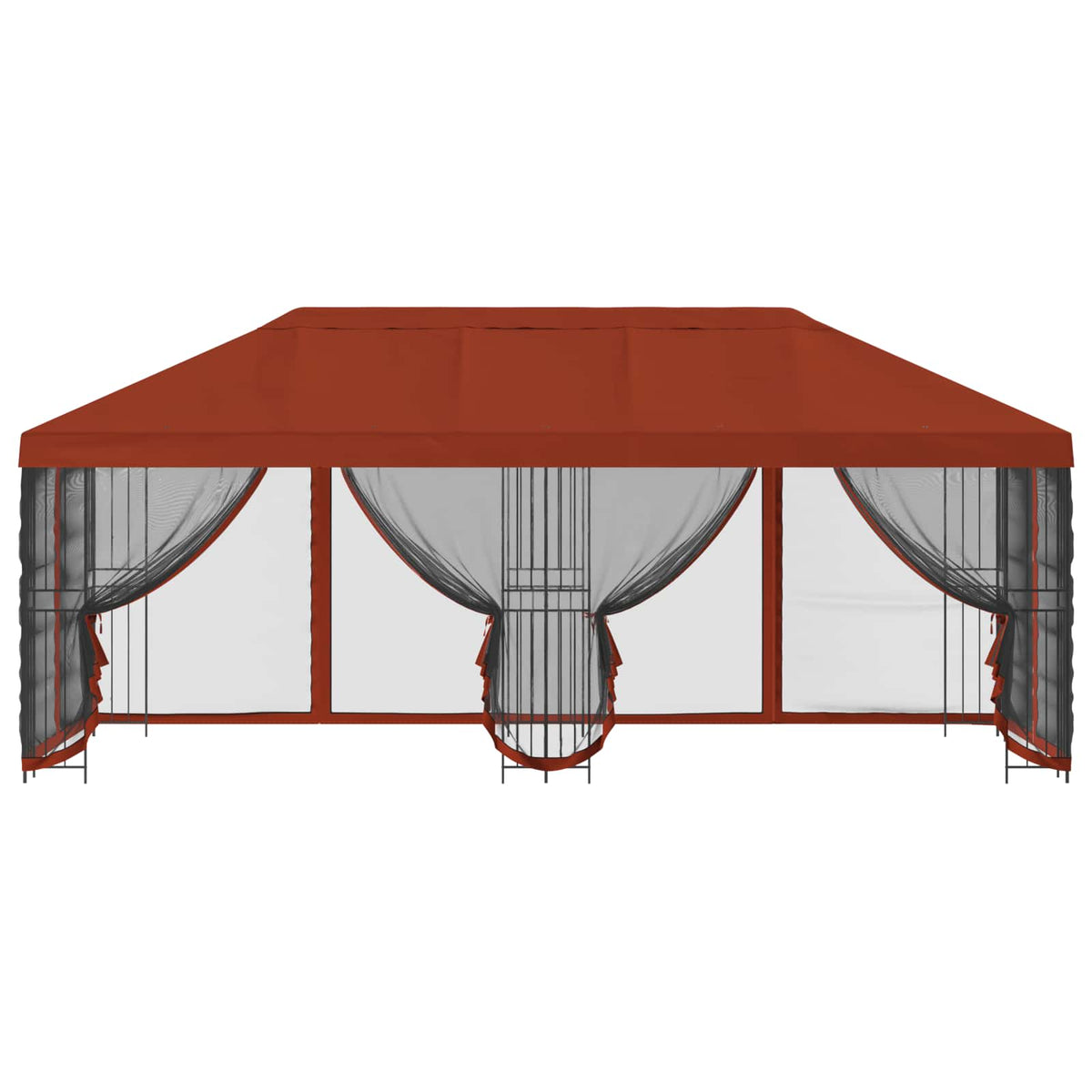 vidaXL Garden Gazebo with Sidewalls 6 x 3 m Terracotta 3