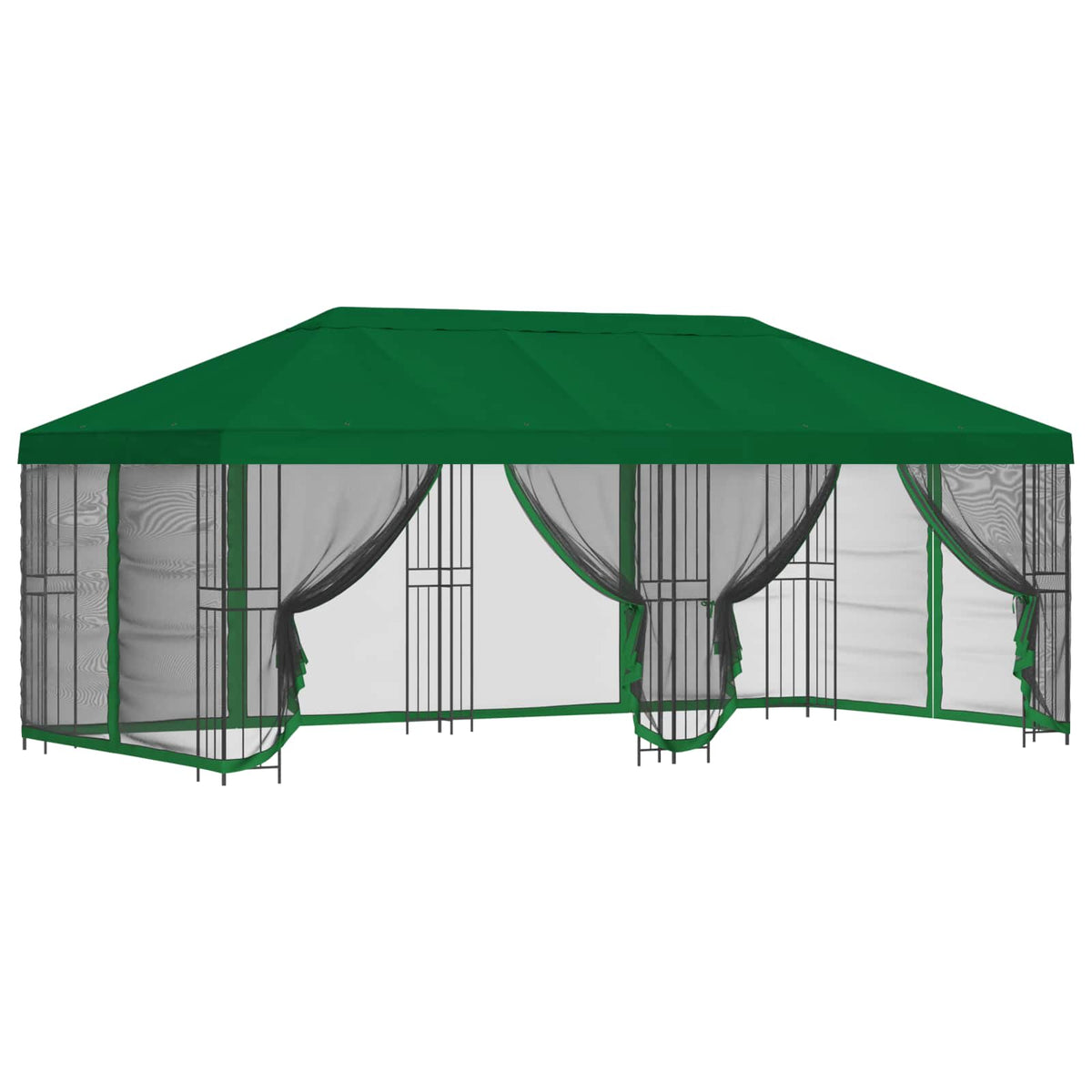 vidaXL 6 x 3 m Green Polyester and Steel 190 gsm 2