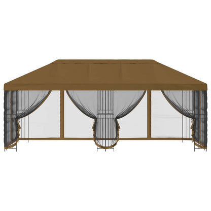vidaXL 6 x 3 m Taupe Polyester and Steel 190 gsm 3