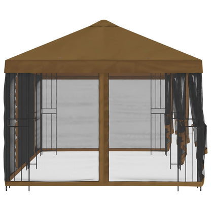 vidaXL 6 x 3 m Taupe Polyester and Steel 190 gsm 4