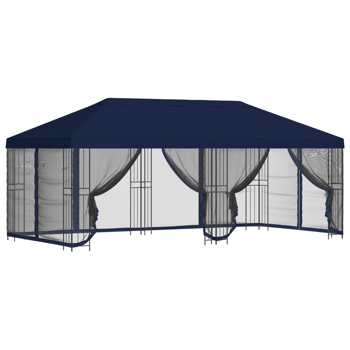 vidaXL 6 x 3 m Blue Polyester and Steel 190 gsm 2
