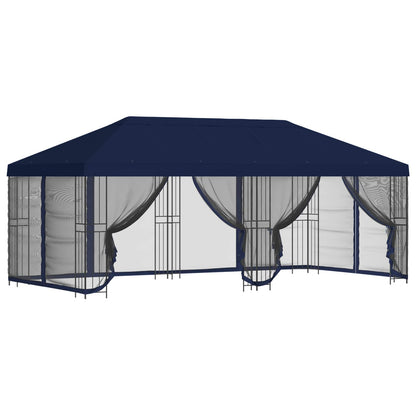 vidaXL 6 x 3 m Blue Polyester and Steel 190 gsm 2