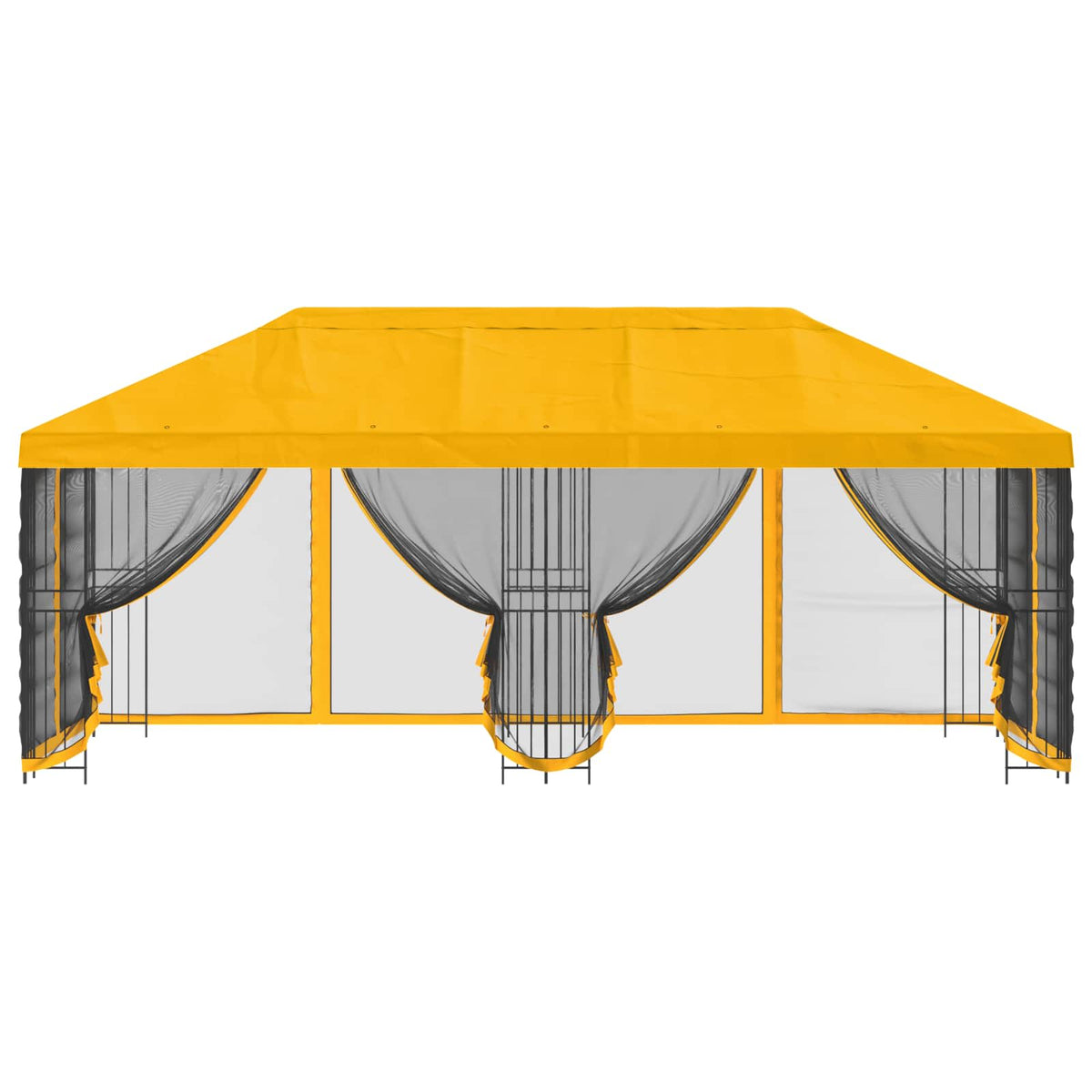 vidaXL 6 x 3 m Yellow Polyester and Steel 190 gsm 3