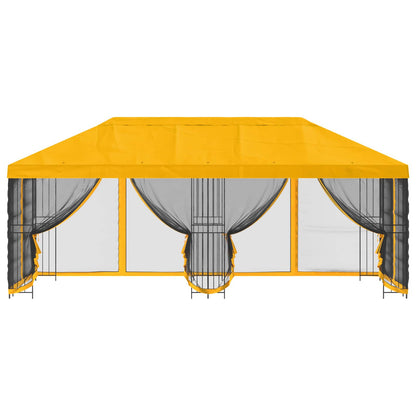 vidaXL 6 x 3 m Yellow Polyester and Steel 190 gsm 3