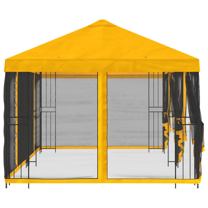vidaXL 6 x 3 m Yellow Polyester and Steel 190 gsm 4