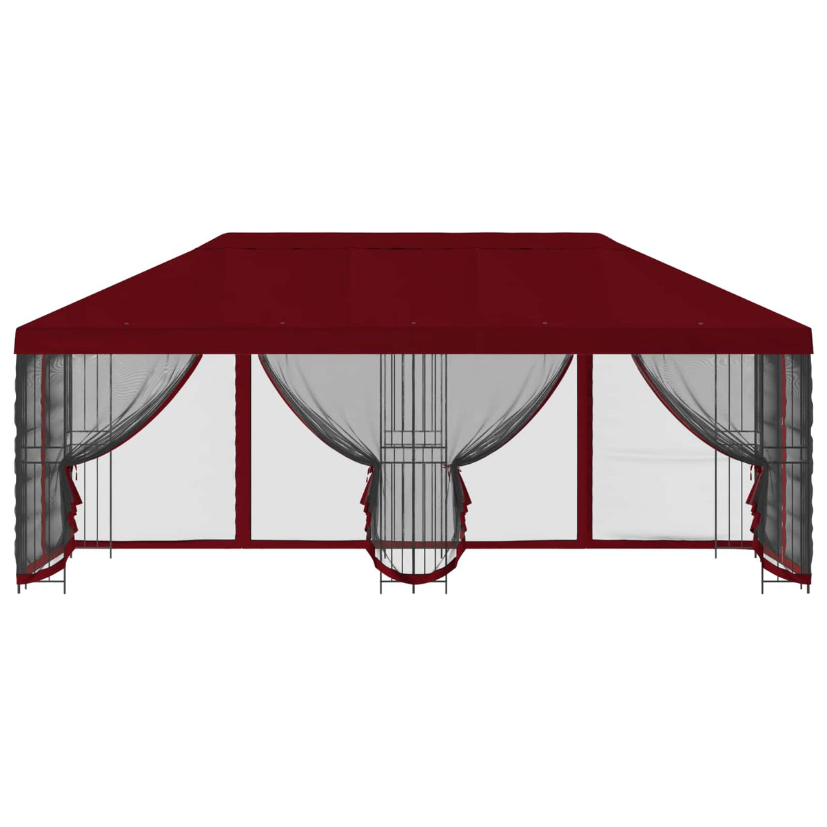 vidaXL Garden Gazebo with Sidewalls 6 x 3 m Burgundy 3