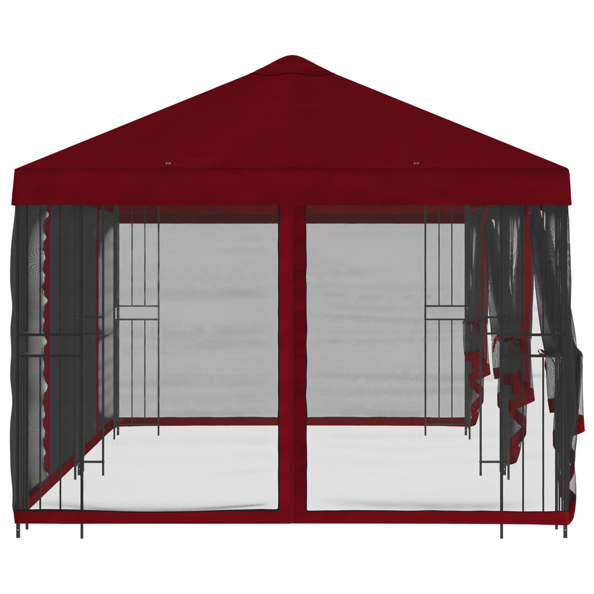 vidaXL Garden Gazebo with Sidewalls 6 x 3 m Burgundy 4
