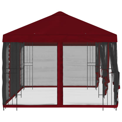 vidaXL Garden Gazebo with Sidewalls 6 x 3 m Burgundy 4
