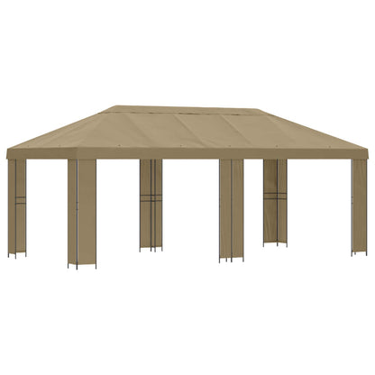 vidaXL Garden Gazebo 6 x 3 m Beige Polyester and Steel 190 gsm 2