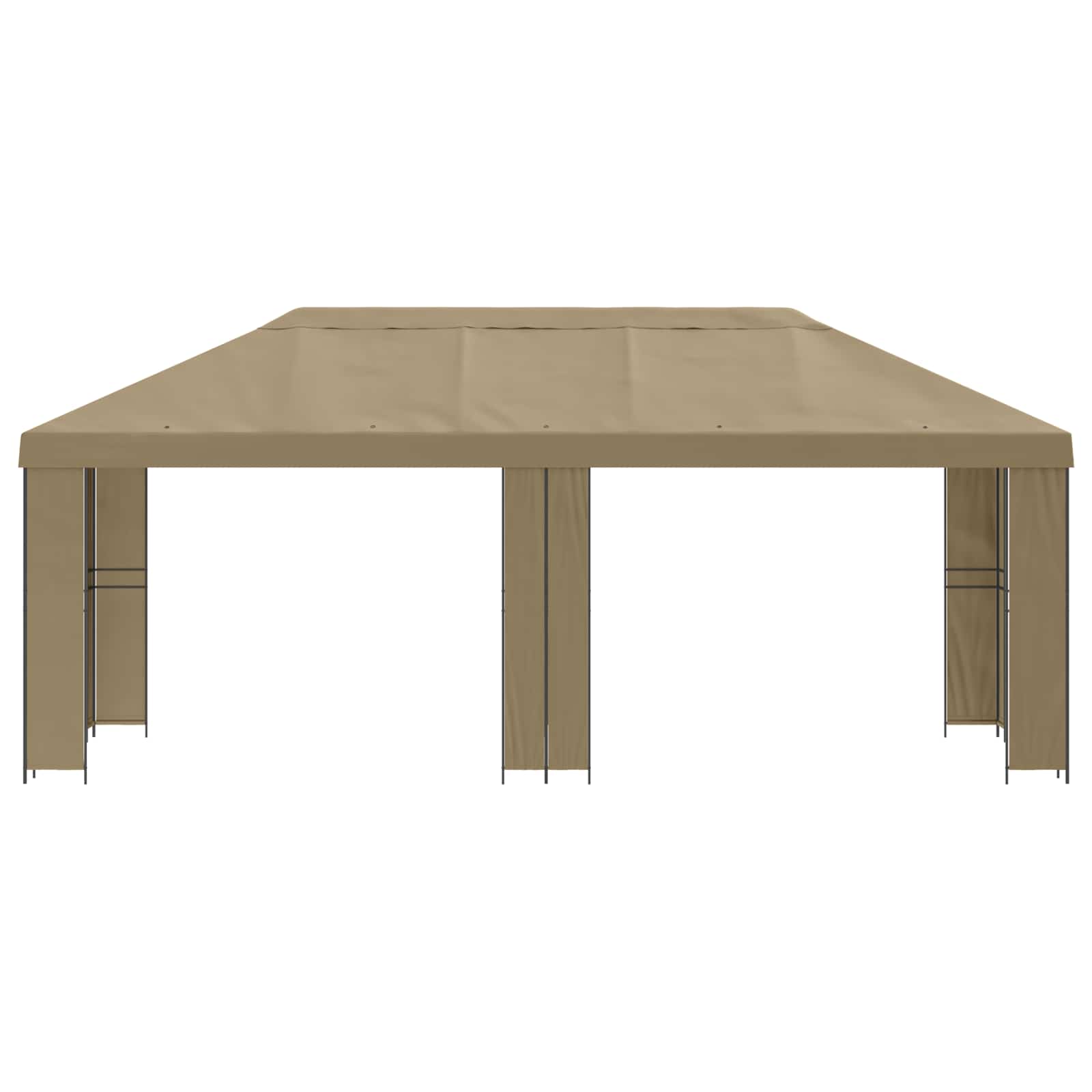 vidaXL Garden Gazebo 6 x 3 m Beige Polyester and Steel 190 gsm 3