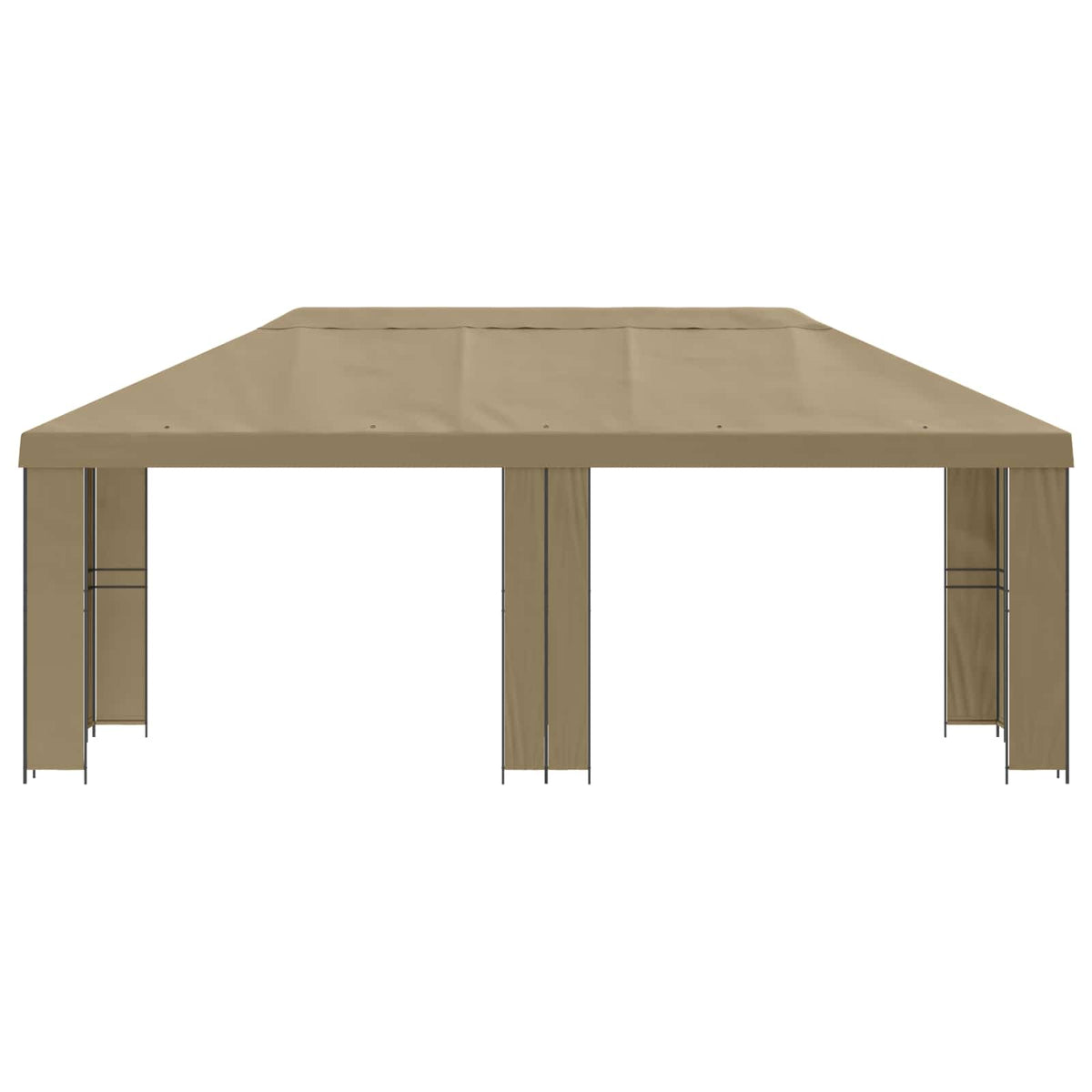 Garden Gazebo 6 x 3 m Polyester and Steel 190 gsm Beige