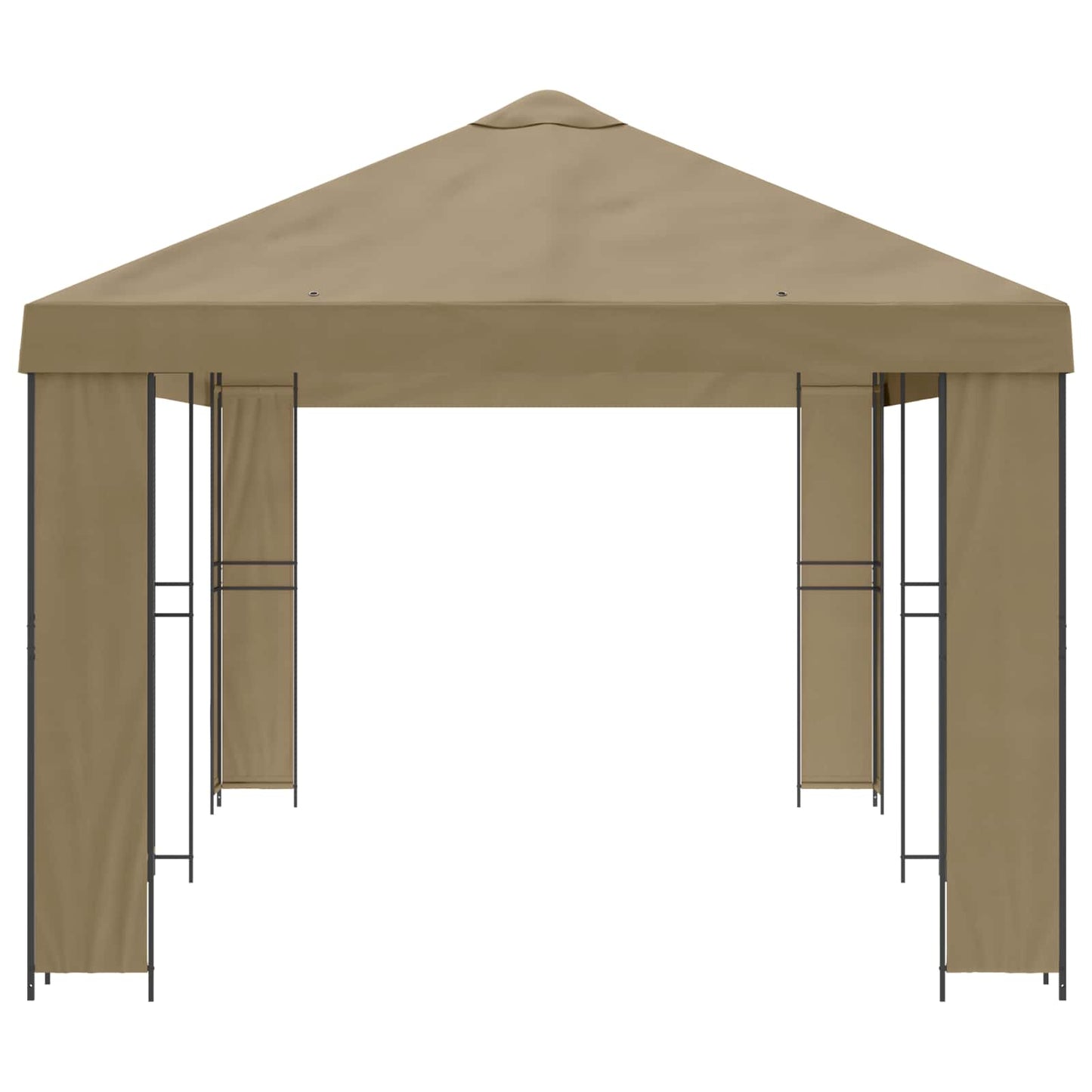 vidaXL Garden Gazebo 6 x 3 m Beige Polyester and Steel 190 gsm 4