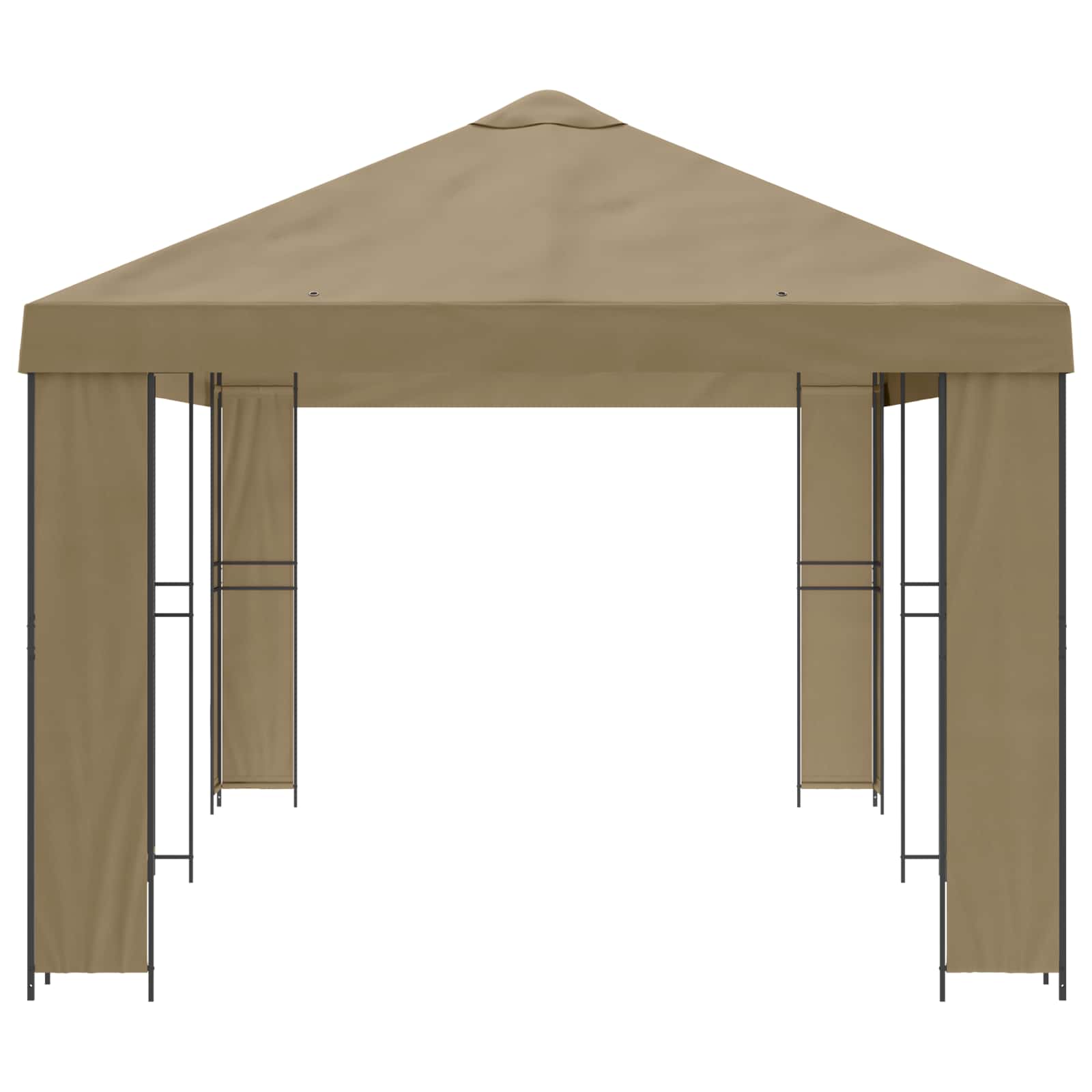 vidaXL Garden Gazebo 6 x 3 m Beige Polyester and Steel 190 gsm 4