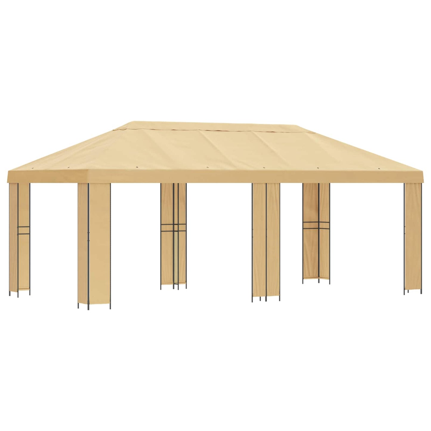 vidaXL Garden Gazebo 6 x 3 m Cream Polyester and Steel 190 gsm 2