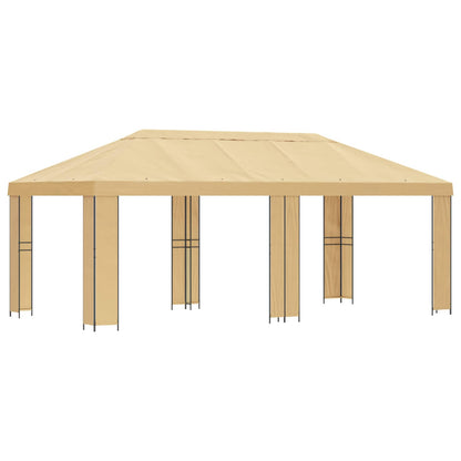vidaXL Garden Gazebo 6 x 3 m Cream Polyester and Steel 190 gsm 2