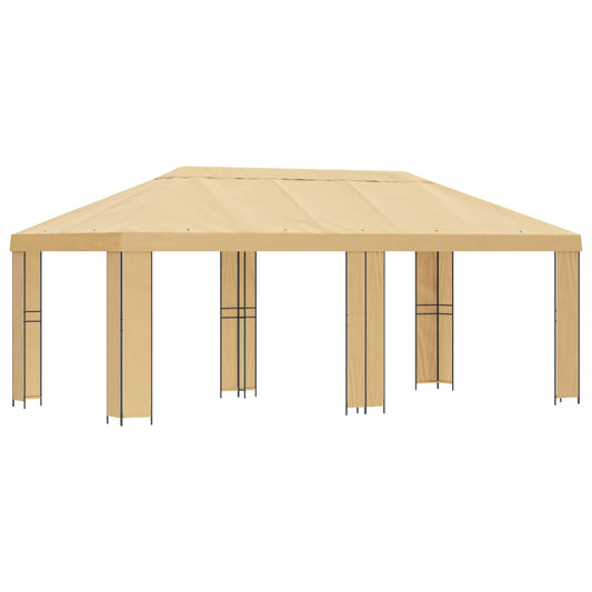 vidaXL Garden Gazebo 6 x 3 m Cream Polyester and Steel 190 gsm 2