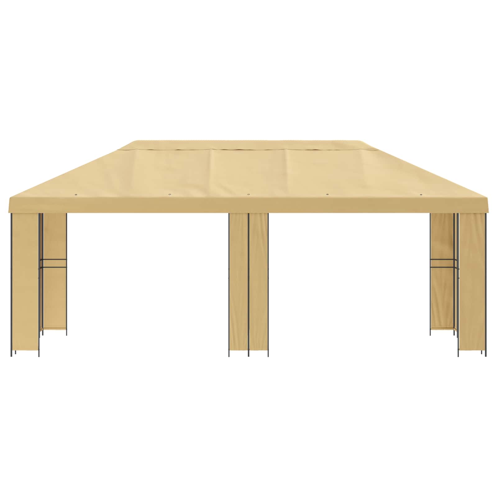 vidaXL Garden Gazebo 6 x 3 m Cream Polyester and Steel 190 gsm 3