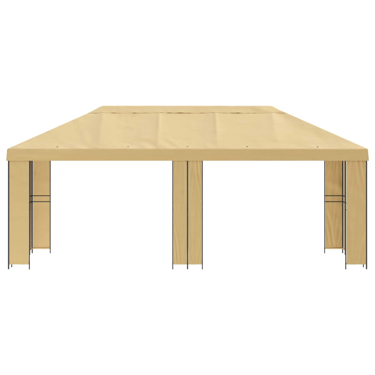 Garden Gazebo 6 x 3 m Polyester and Steel 190 gsm Cream