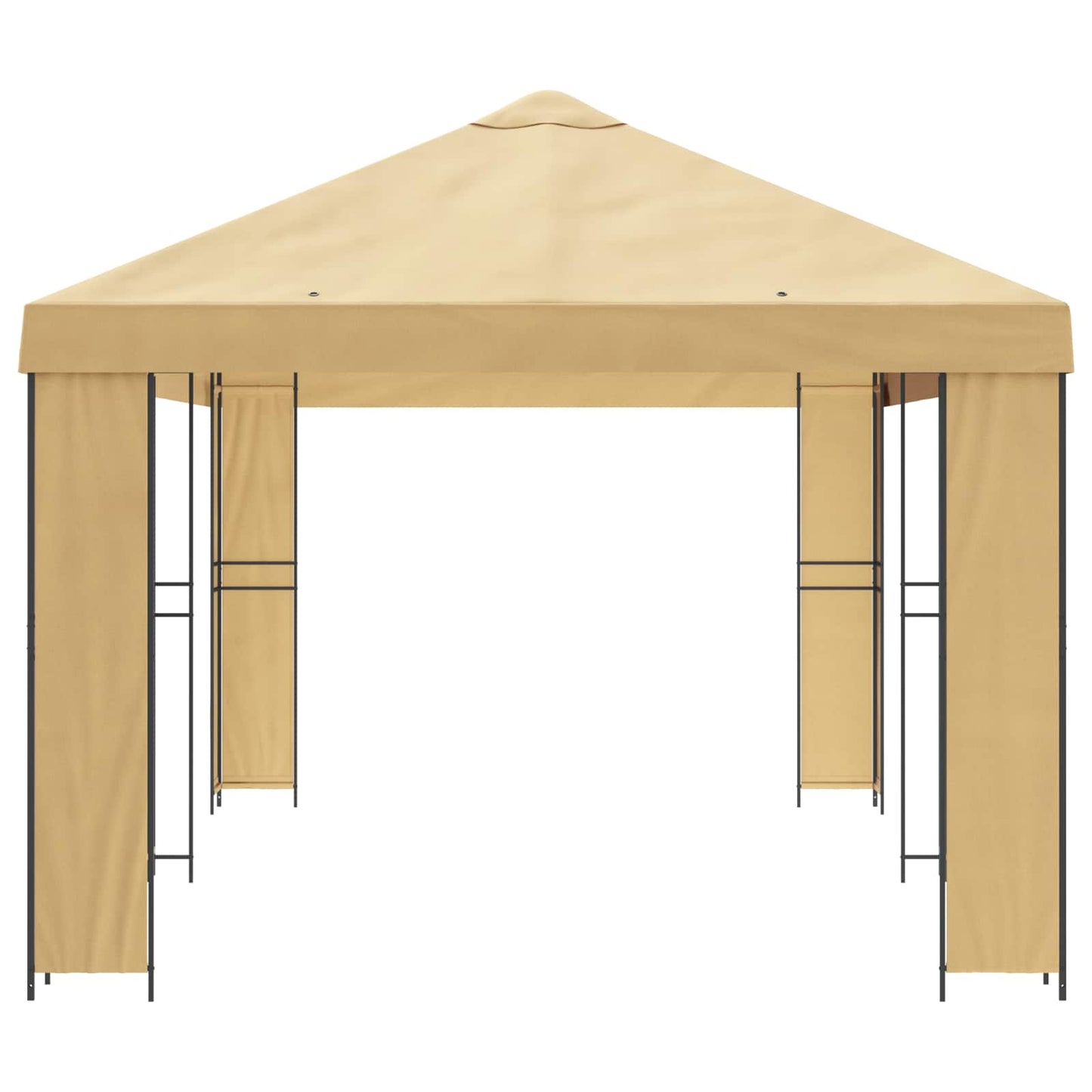 vidaXL Garden Gazebo 6 x 3 m Cream Polyester and Steel 190 gsm 4