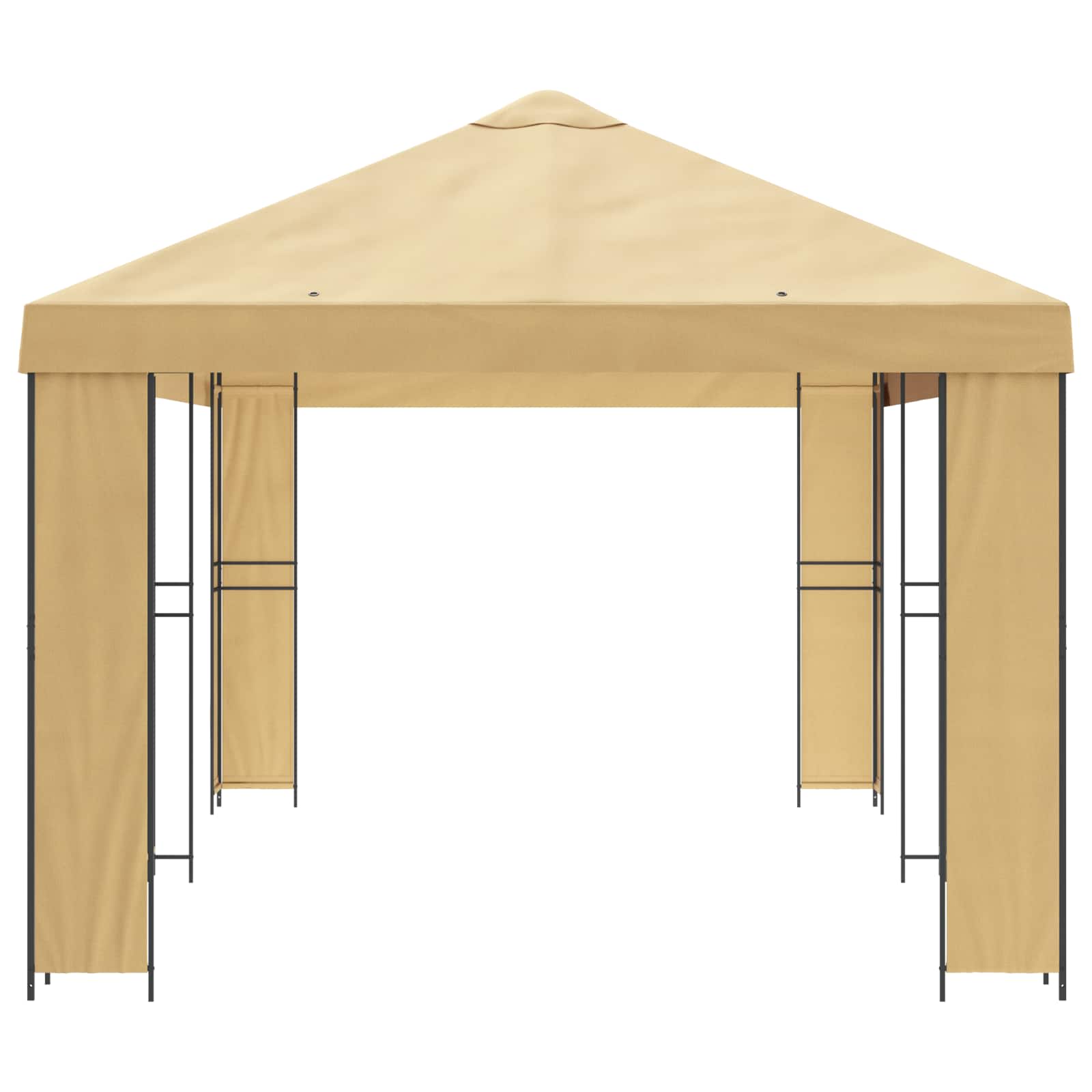 vidaXL Garden Gazebo 6 x 3 m Cream Polyester and Steel 190 gsm 4
