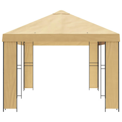 vidaXL Garden Gazebo 6 x 3 m Cream Polyester and Steel 190 gsm 4