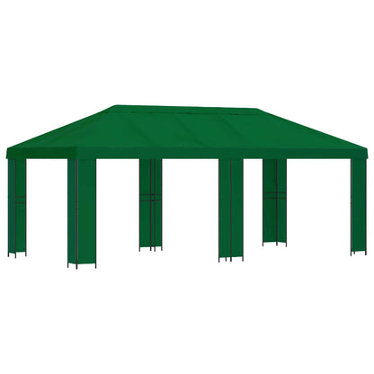 vidaXL Garden Gazebo 6 x 3 m Green Polyester and Steel 190 gsm 2