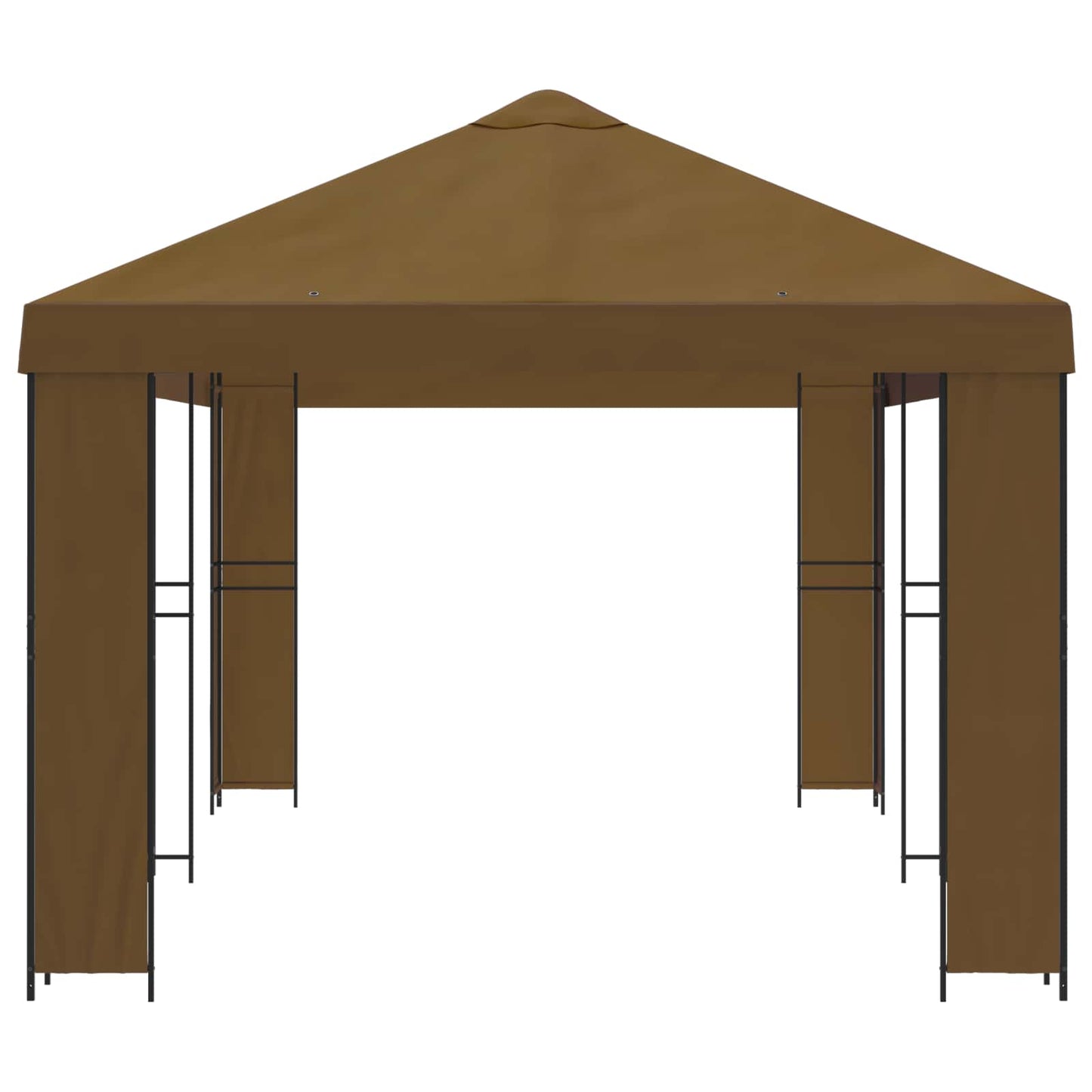 vidaXL Garden Gazebo 6 x 3 m Taupe Polyester and Steel 190 gsm 4